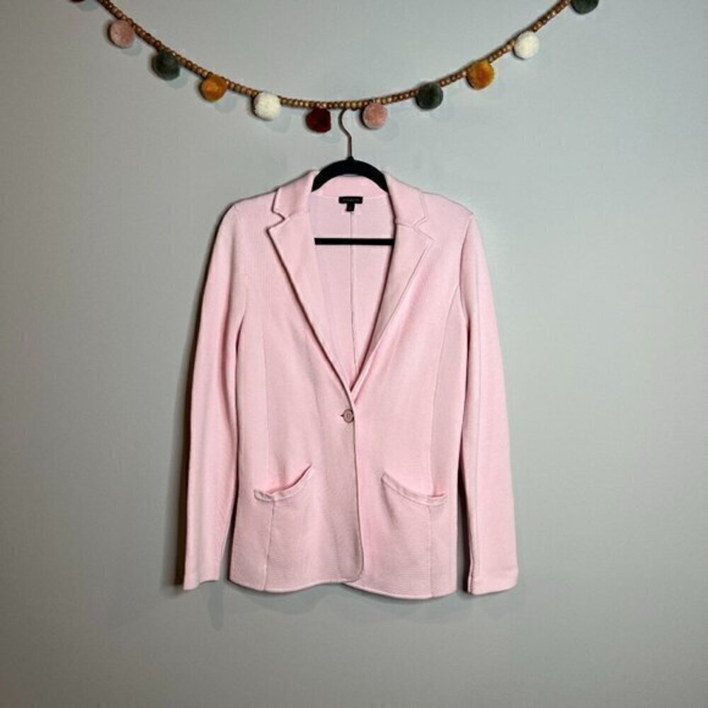Talbots pastel pink sweater blazer